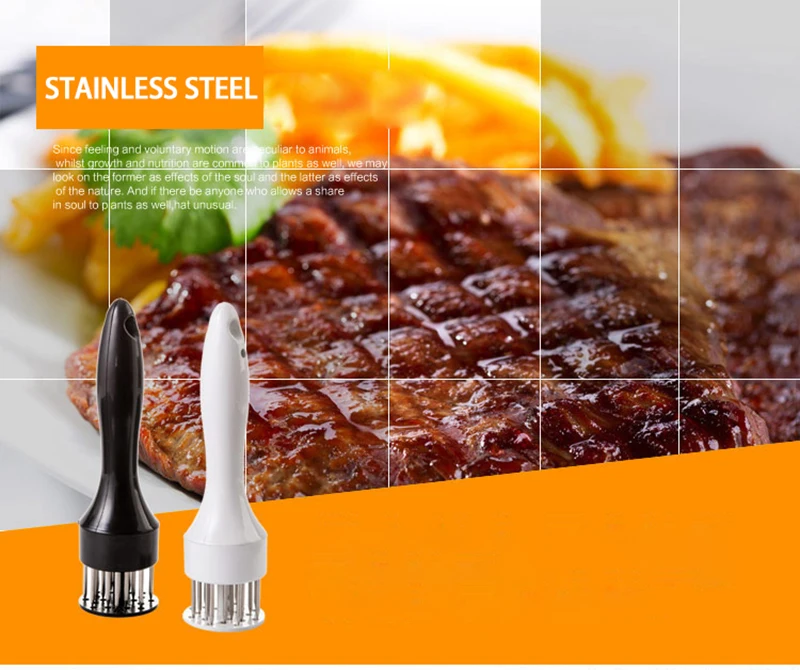 TUUTH Steak Pork Chops Quick Pine Needle Practical Stainless Steel Tender Meat Needle Tender Meat Hammer Kitchen Gadgets Steak A3