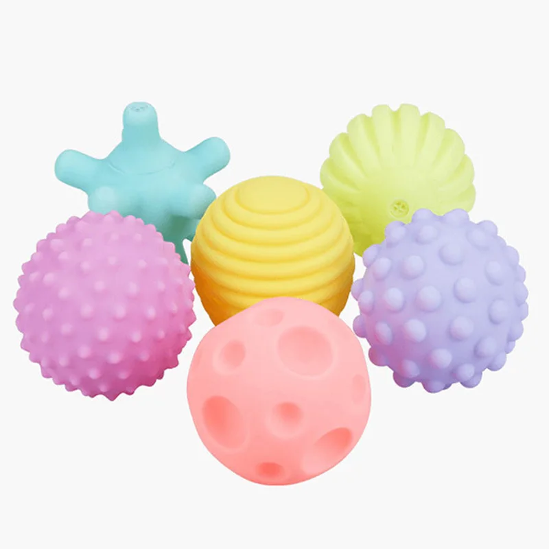 HOOPET 6pcs/lot Pets Dog Puppy Cat Ball Teeth Toy Chew Sound Dogs Play Squeak Toys Pet Supplies