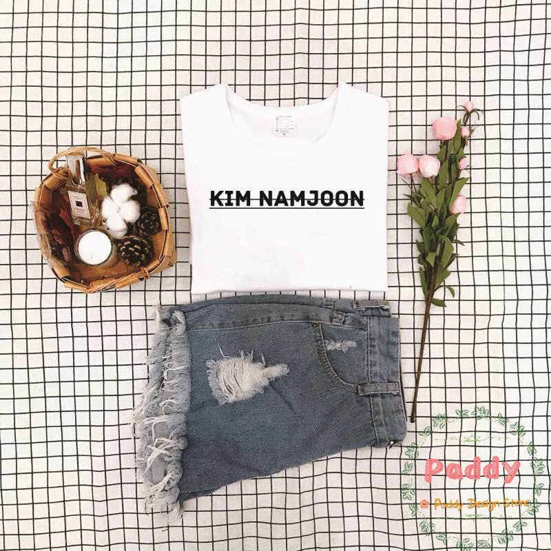 OKOUFEN футболка ким намjoon Kpop женский топ модная унисекс уличная одежда черная