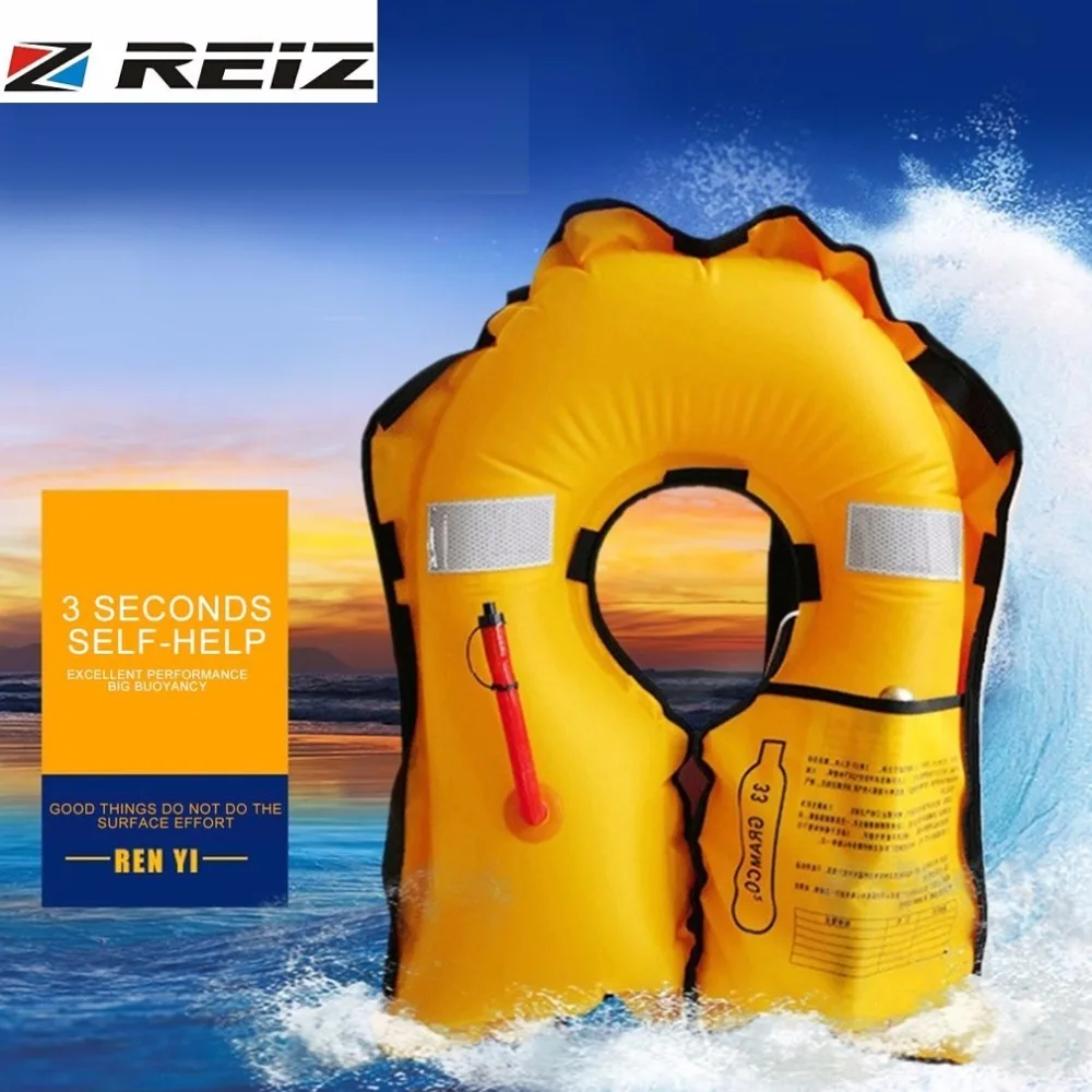 

REIZ Inflatable Life Vest Jackets For Adult Men Outdoor Water Sports Rescue Vest Safe150N Boating Drifting Buoyancy Accessory