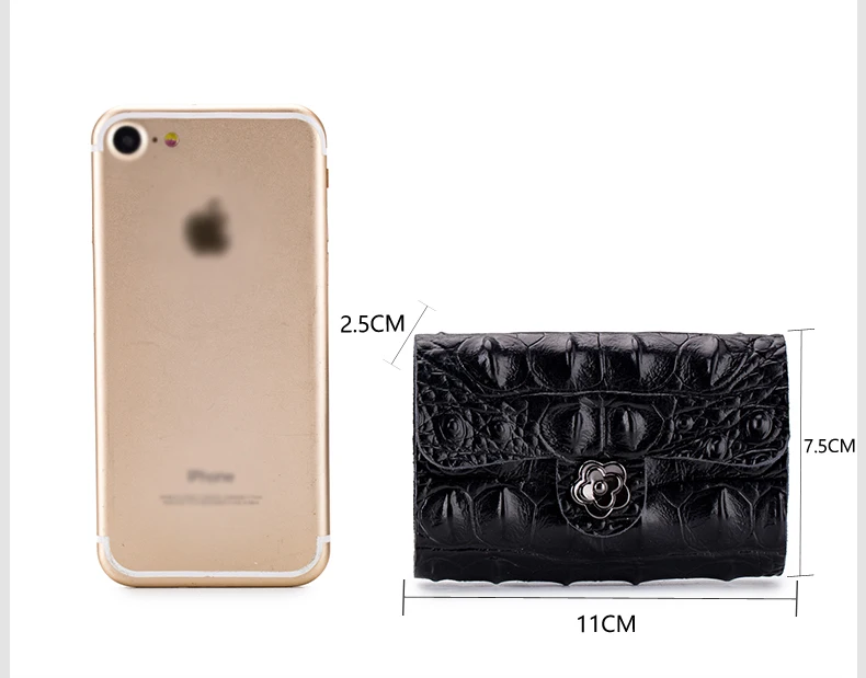 Lomelobo Split Leather Unisex Card Holder Alligator Women credit cards Wallet Men ID Card Purse Ladies Fashion Bank Cards Wallet HCL406 Details (03)