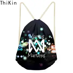 ThiKin хип хоп вентиляторы сумка на шнурке Маркус и Мартинус логотип женский рюкзак на заказ Модная сумка для хранения девочек Mochila