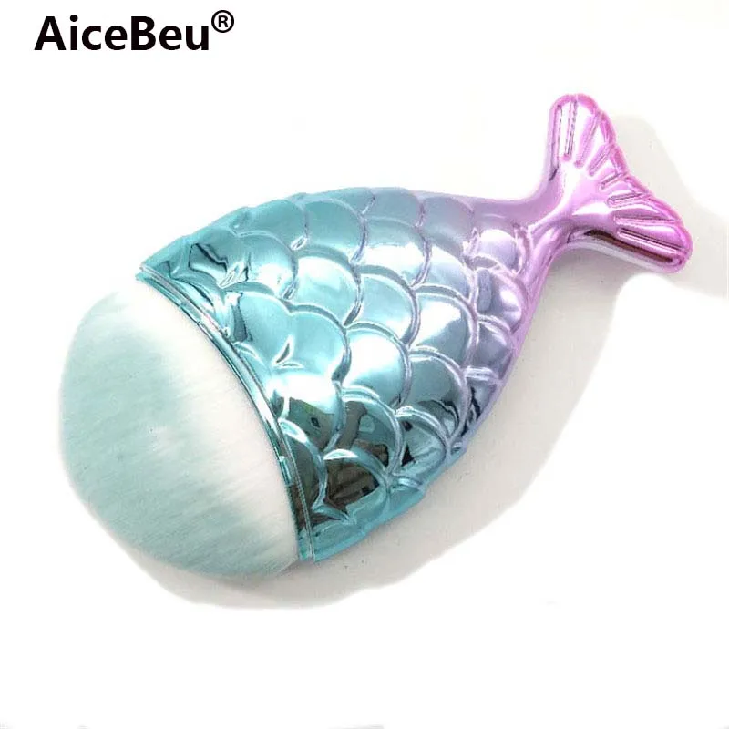 AiceBeu 1/10/11 шт. Русалка кисти для макияжа бровей подводка для глаз румяна пудра консилер набор кистей для макияжа maquillaje - Handle Color: 1Pc Big Fish