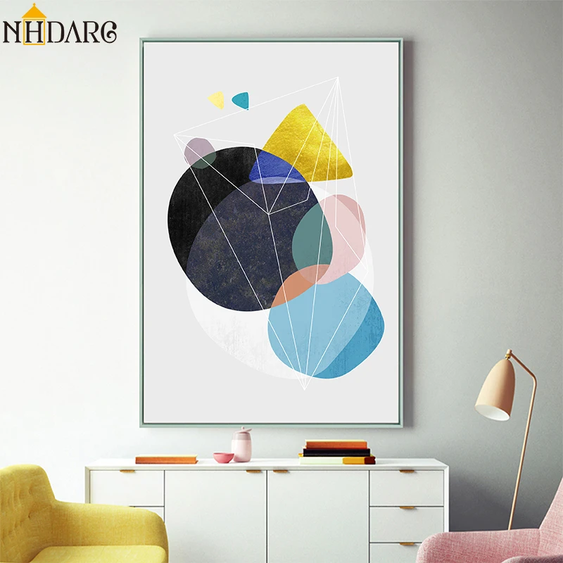 

Nordic Poster Abstract Geometry Wall Art Home Decoration Posters And Prints Canvas Painting Wall Pictures for Living Room