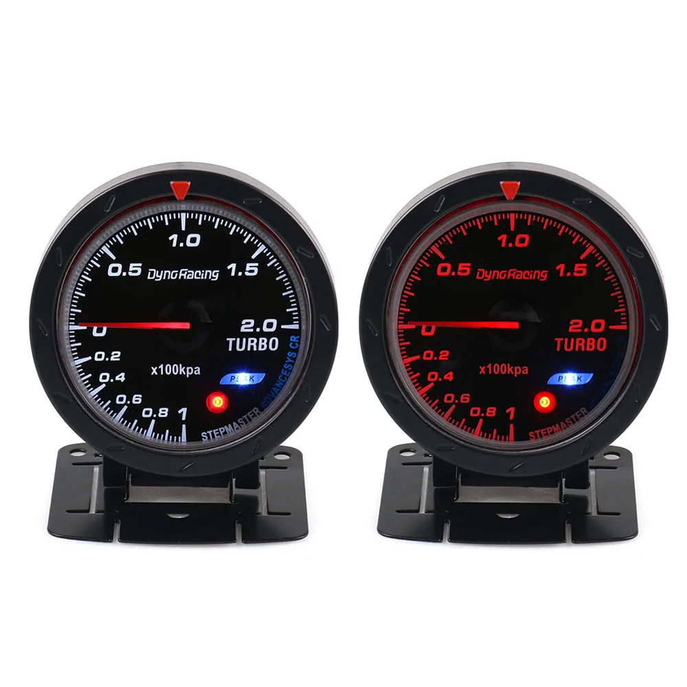Dynoracing 60MM Car Turbo Boost gauge Red & White Lighting