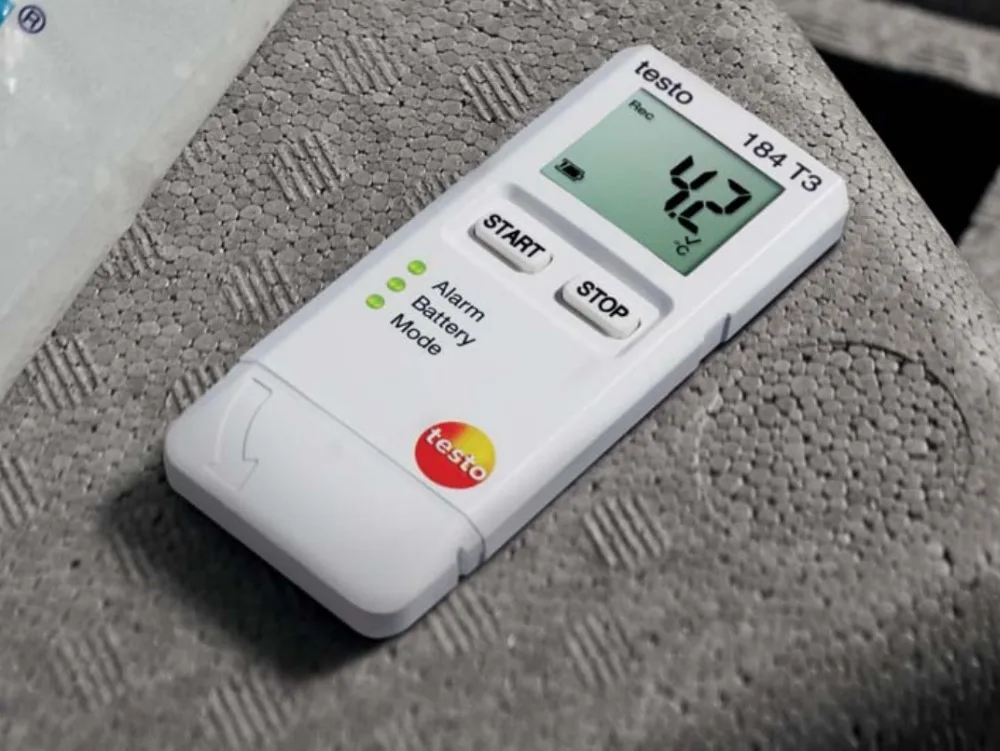 

Testo 184 T2 - Short-term temperature USB transport data logger with LCD display Testo 184-T2