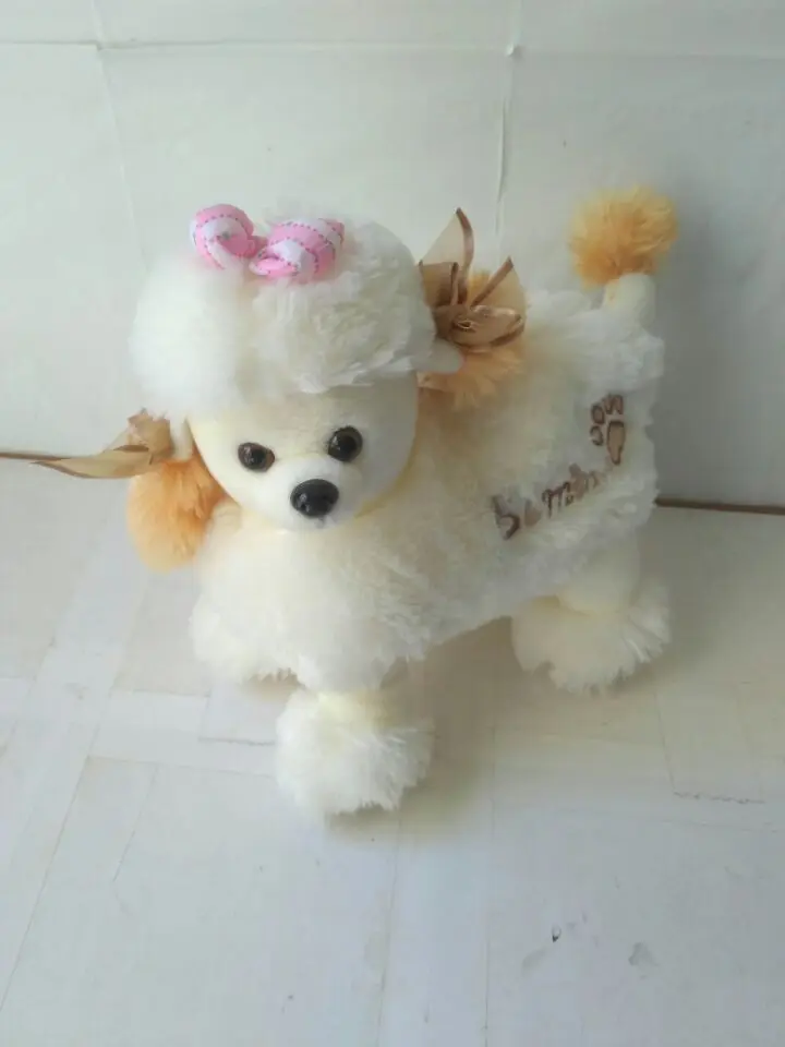 Около 30 х 25 см Пудель игрушка собака плюшевая игрушка мягкая кукла подушка подарок на день рождения b1874