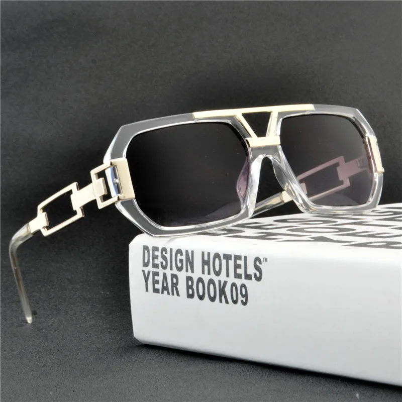 Уникальные MINCL солнцезащитные очки для женщин модные дизайнерские золотые черные плоские большие оправа квадратные очки мужские защитные очки NX - Цвет линз: clear gray