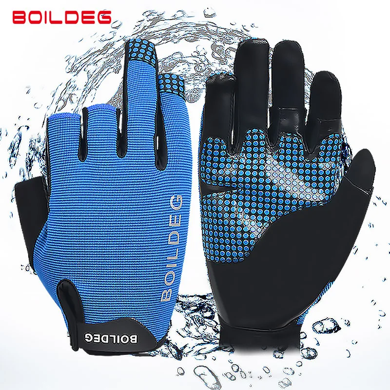 

Fishing Gloves Anti-slip Waterproof Gloves with 3 Low Cut Fingerless Breathable Puncture Proof Outdoor Sun UV Protection