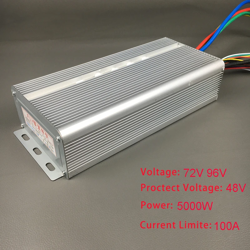 Top 72V 96V 5000W Brushless Motor Speed Controller 100A 36Mosfet 120Degree Phase With Sensor Hall For Electric Bike Car Motorcycle 0