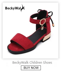 BeckyWalk/модные сандалии для девочек; летние туфли с бантиком для принцессы; детские сандалии с открытым носком; обувь для девочек; Студенческая обувь; CSH669