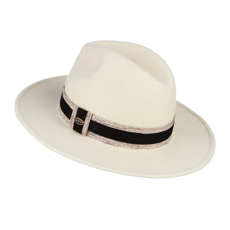 GEMVIE, унисекс, шерсть, белая шляпа для женщин, фетровая шляпа с черной лентой, с широкими полями, новая мода, Мужская джазовая Кепка, Панама