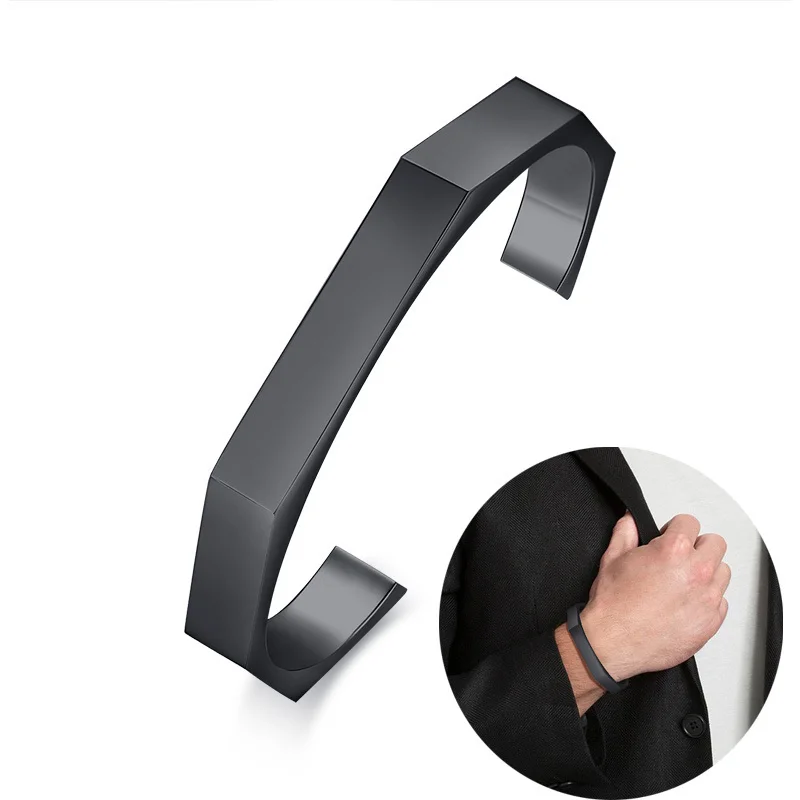 

Minimalist and Simple Men Cuff Bracelets in Stainless Steel Bangle Brackelts Brazalet Braslet Gifts for Him Boyfriend