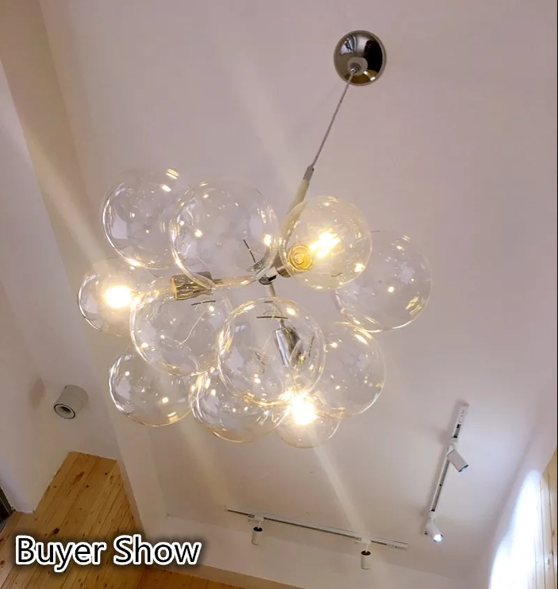 Black Creative Glass Bubble Pendant Lamp-9