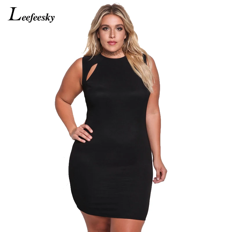Sexy выдалбливают плюс Размеры платья женские короткий рукав Bodycon тонкий вскользь
