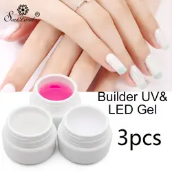 Saviland 3 шт. Nail Builder Гели для ногтей Польский Лаки для наращивания ногтей UV LED моделирующий гель жесткий гель Лак Живопись гель клей