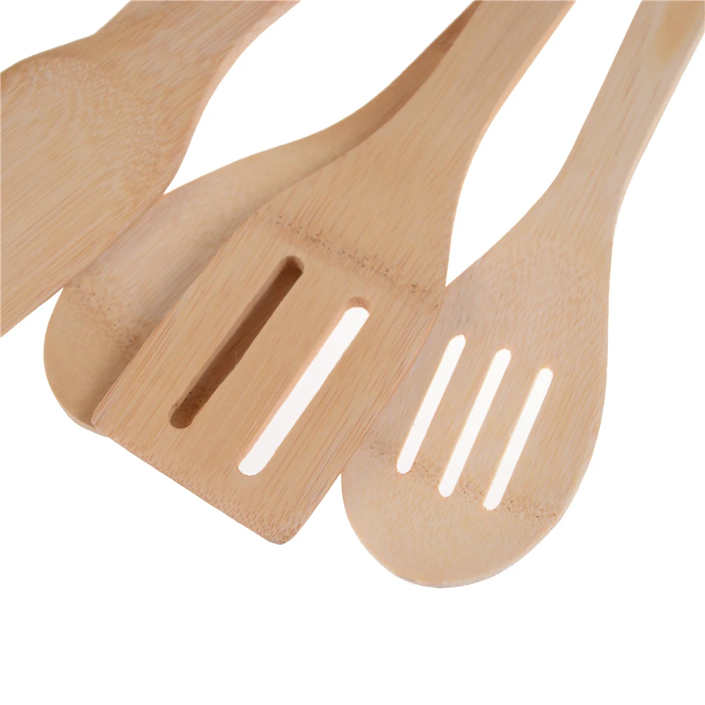Прекрасный 1 шт. бамбуковая посуда кухонные деревянные инструменты для приготовления пищи ложка лопатка для перемешивания профессиональная Прямая поставка