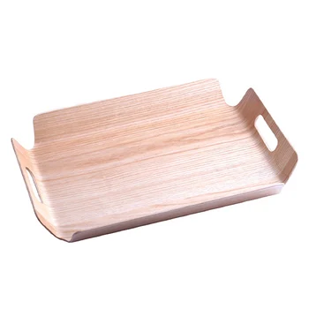 

Luxury Desk Table Bamboo In Bed Bread Wooden Tray Wood Fruit Breakfast Food Cake Coffee Tea Serving Tray With Handles
