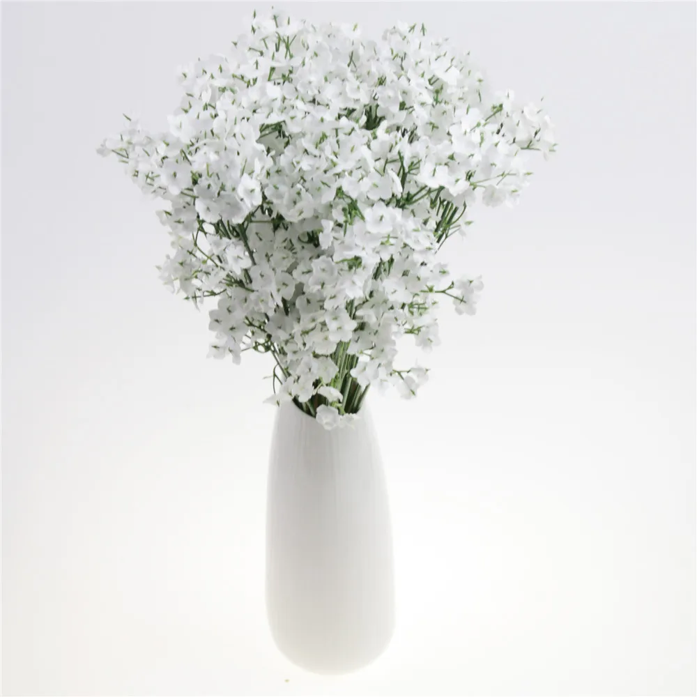 White Fake Silk Artificial Gypsophila Flowers Bouquet Wedding Party DIY
