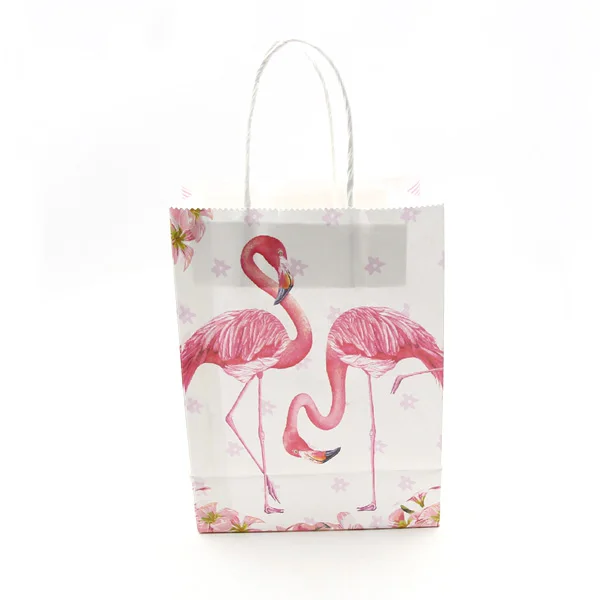 8 шт. DIY Единорог/бумага с Фламинго сумки детский душ день рождения Единорог вечерние украшения свадебные сувениры и Детская сумка на подарок поставки - Цвет: Flamingo D