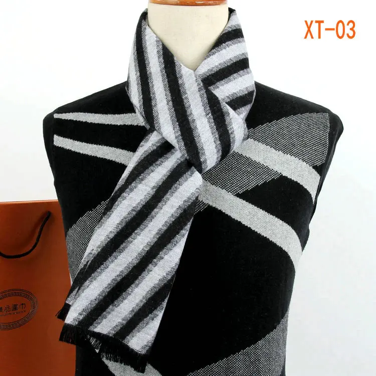 Корейская версия Модные Для Мужчин's черный, белый цвет плед шарф теплый Жаккард имитация кашемировые шарфы зима ретро Шарфы для женщин оптом