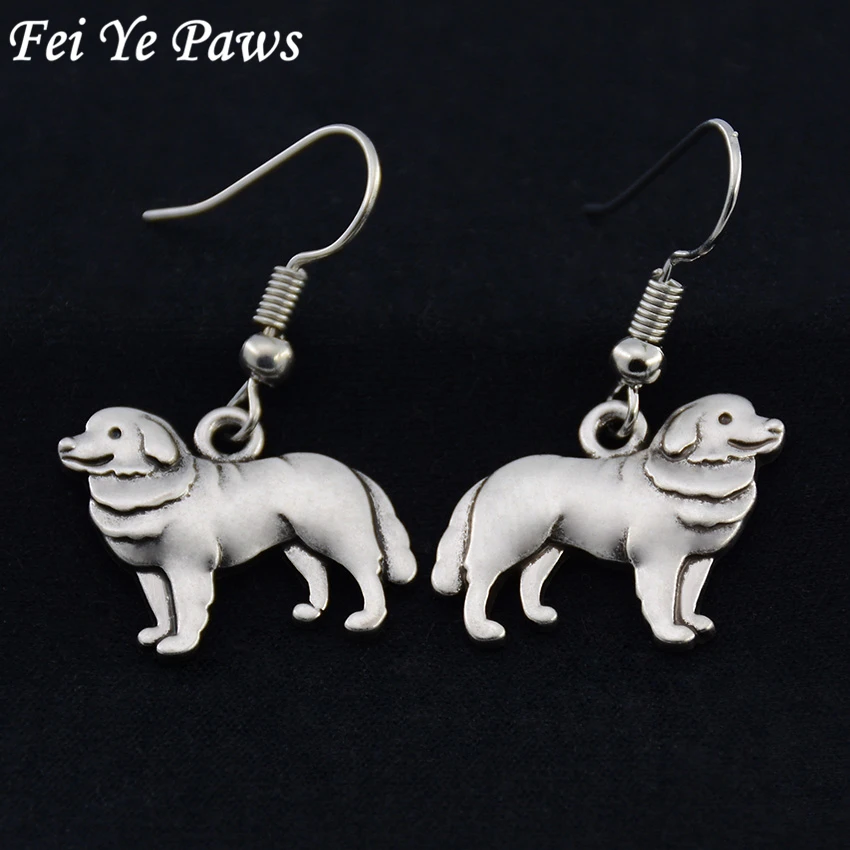 Image Dropshipping Great Pyrenees Dog Puppies Drop Earrings Brincos Bijoux Femme Long Earrings For Women Earings fashion Jewelry 2017