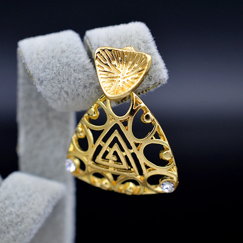 Sunny Jewelry сплав кубического циркония сердце треугольник женское колье серьги