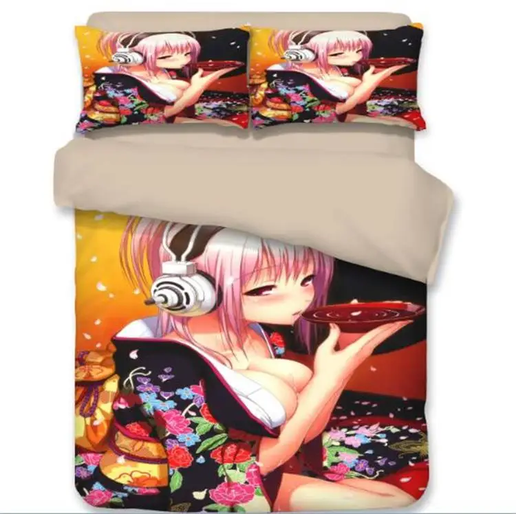 2019 3D Japanese anime SUPERSONICO sexy Girls Bedding Sets 12 {9B)ZM9[`MGJ2OJ{8XJB%`K