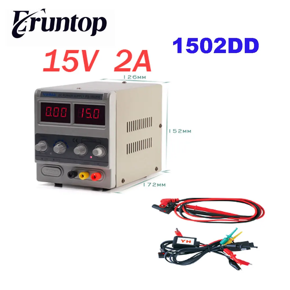 YIHUA 1502DD 15V 2A Регулируемый источник питания постоянного тока светодиодный дисплей ремонт мобильного телефона тест мощности Регулируемый источник питания