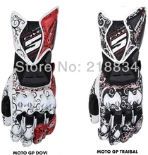 Free shipping Newest FIVE 5 printed racing gloves Genuine leather gloves motorcycle gloves full finger 3 color