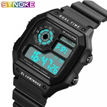 PANARS moda 2019 relojes para hombre LED Digital Reloj Top de lujo deportivo resistente al agua vibrador Vintage cuadrado negro relojes de pulsera