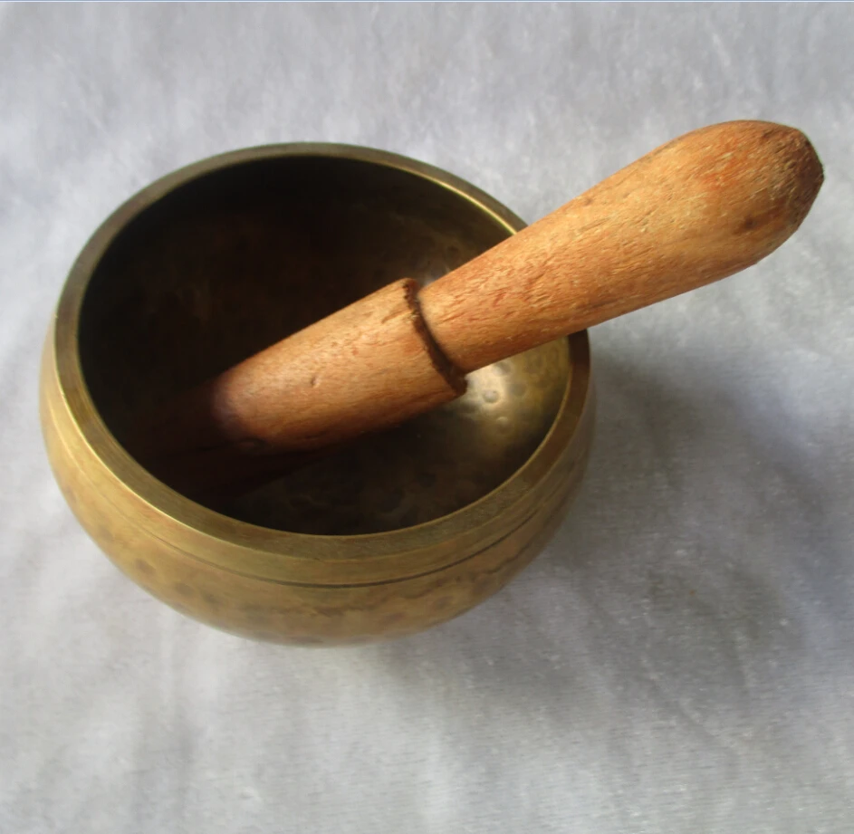 Collectable Tibetan Copper Singing Bowl With a Wooden Stick Chinese