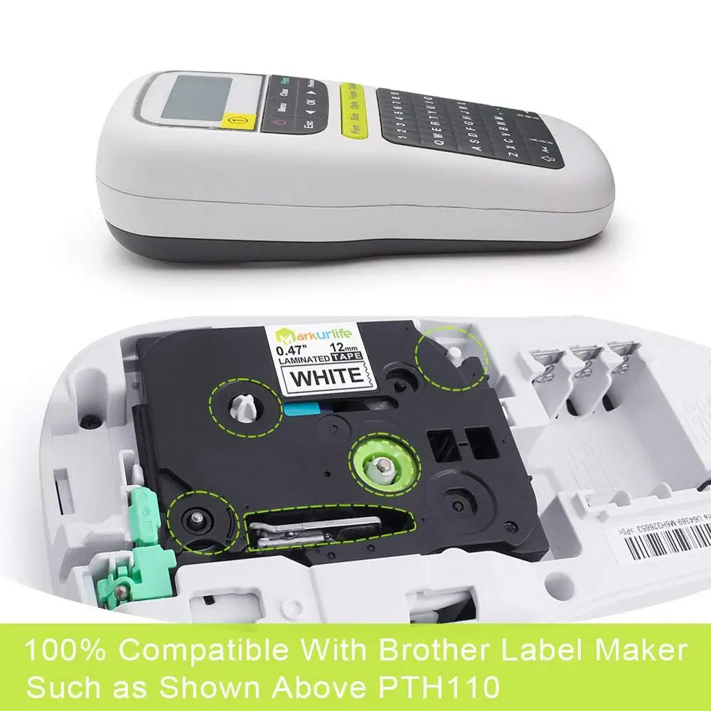Ламинированная лента TZE231 Tze231 4 упаковки совместима с Brother P Touch фотоэтикетка