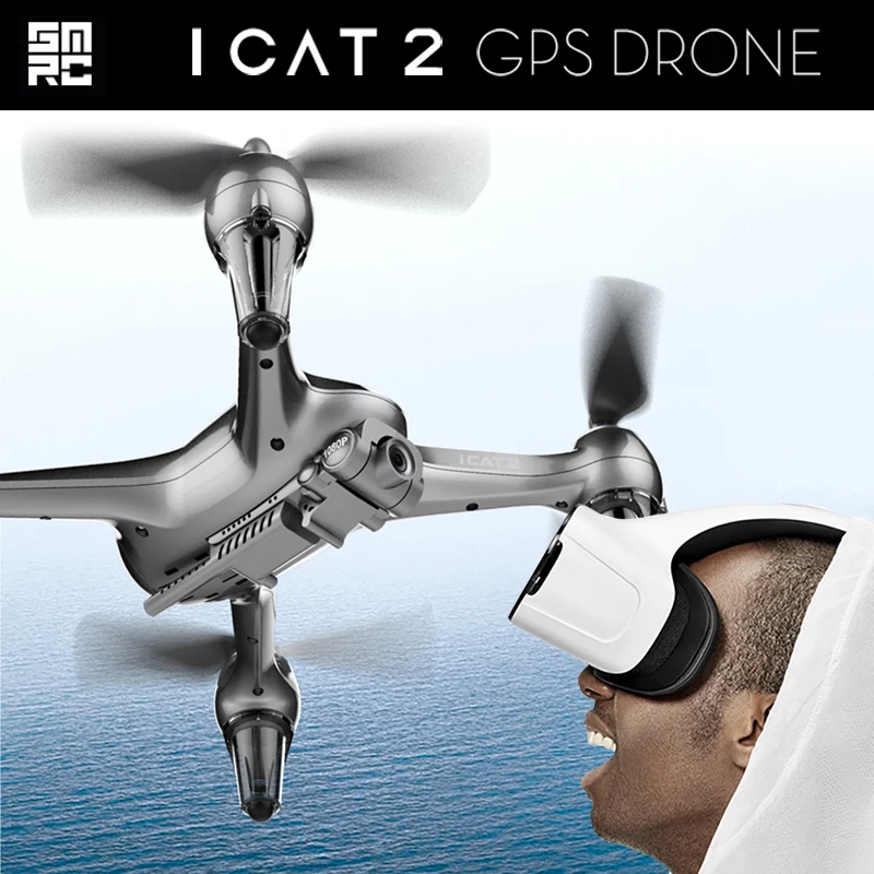 

SMRC ICAT2 Profissionais Double Gps Quadcopter Drones with Camera 1080p HD RC Plane Race Helicopter PRO Racing Drone VR FPV