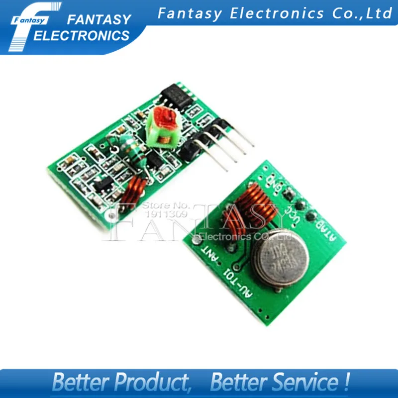 

1Lot= 5 pair (10pcs) 433Mhz RF transmitter and receiver Module link kit for ARM/MCU WL diy 433mhz wireless free shiping