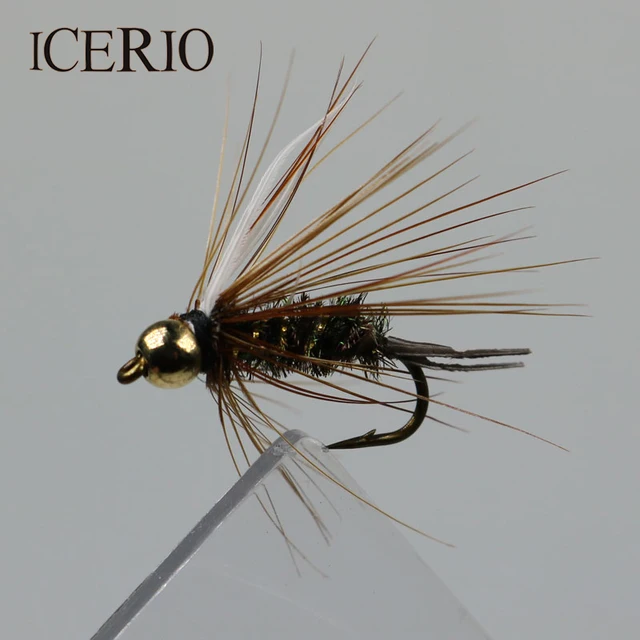 ICERIO 8PCS Copper John Bead Head Prince Nymph Flies Trout Fly Fishing