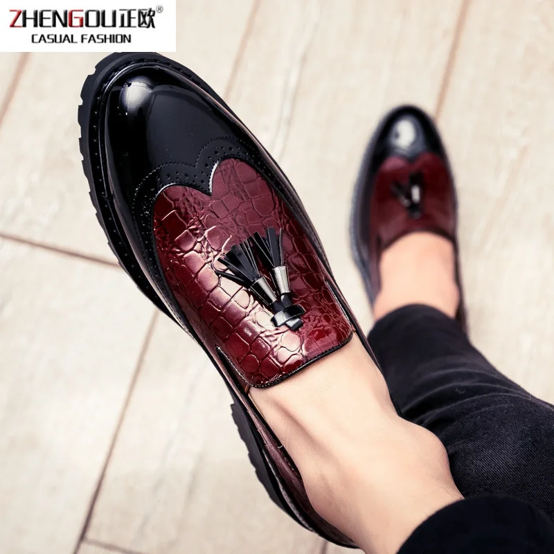 

zhengou 2019 Casual Breathable Leather Loafers Office For Men Driving Moccasins Comfortable Slip On Fashion Shoes Ma-23