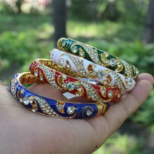 Элегантный двойной китайский филигранный горный хрусталь браслет с перегородчатой эмалью браслеты для женщин модные этнические ювелирные изделия подарок на день рождения