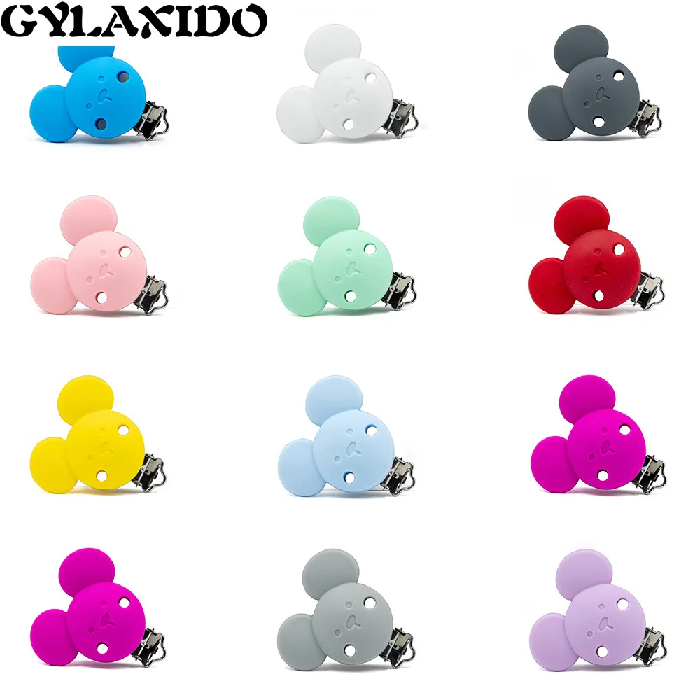 

5Pc Silicone Pacifier Clip Ecofriendly Crafts Soother Holder Dummy Clips Adapters Attachments