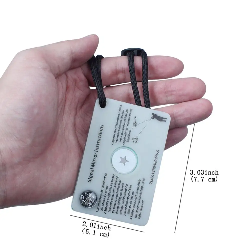 Multifunctional Survival Emergency Rescue Signal Mirror Outdoor Tool  (6)