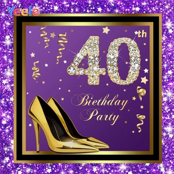 

Yeele Lady 40th Happy Birthday Party Girl Celebration Customized Photography Backgrounds Photographic Backdrops For Photo Studio