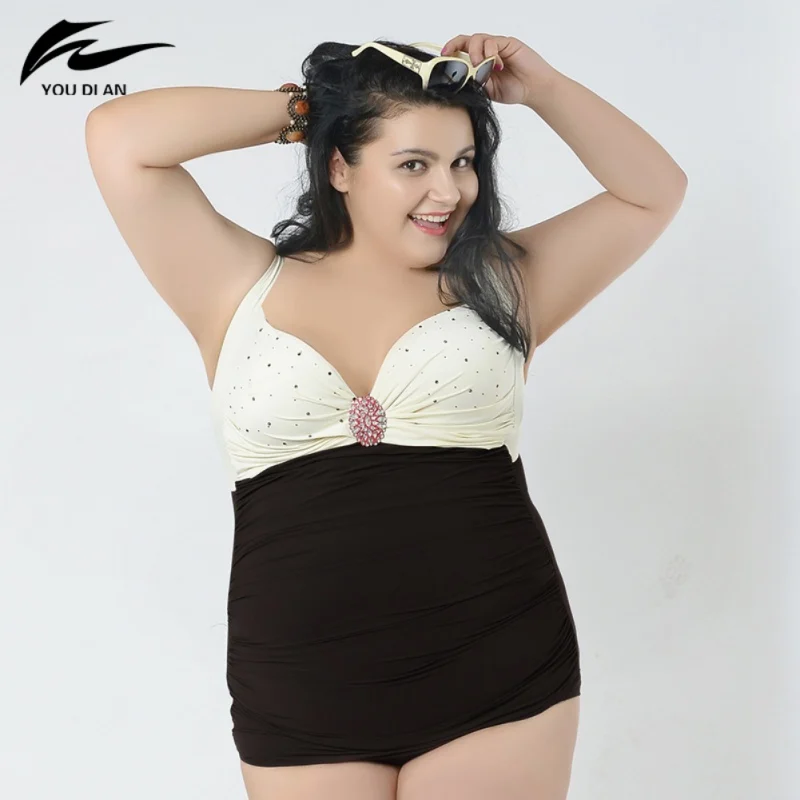 

Woman Bikinis Set Plus Size Bathing Dress Sexy Plus Size Swimwear Big Lady Beach Suit For Women Diamond Swimsuit