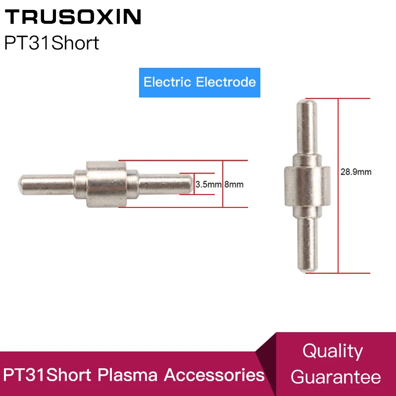 40 шт. короткий PT-31 фонарь для резки короткий Ni Hafnium провод или медные наконечники и электроды для 40A 50A инвертор воздуха плазменный резак