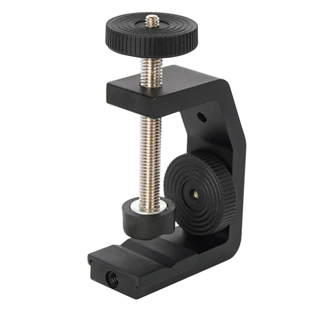 

1/4" Screw Camera Flash Bracket Fixed Mount Tripod Clamp Window Universal Holder Desktop Adjustable Adapter Aluminum Alloy Part