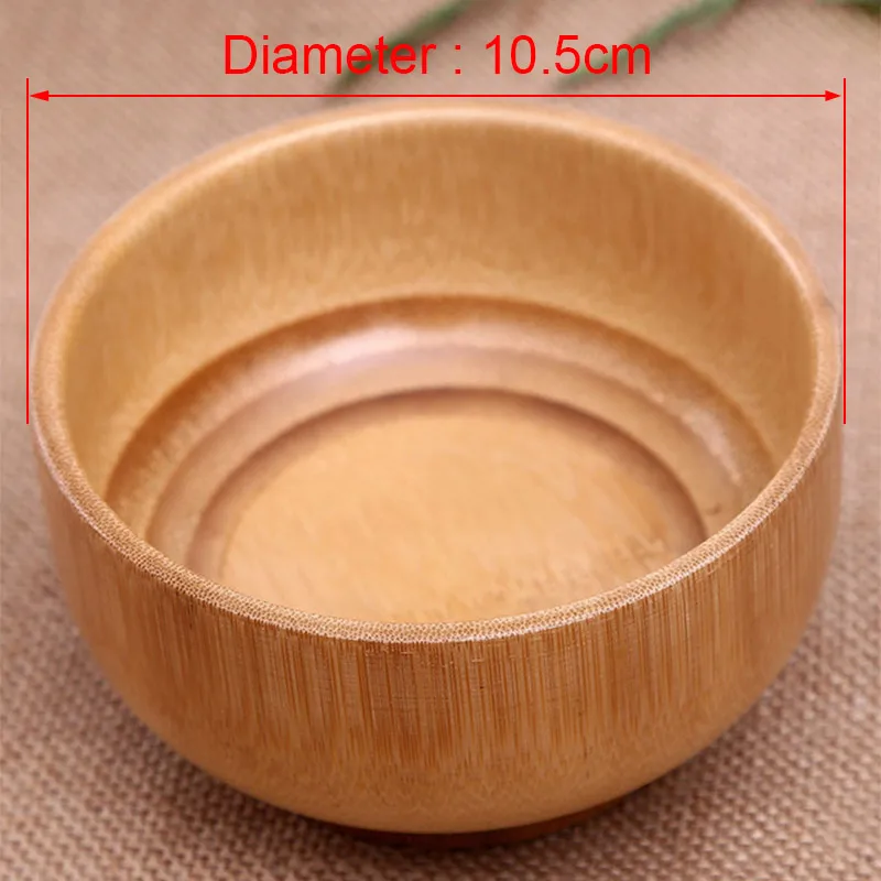 

Bamboo Bowl Solid Color Fine Handmade Milk Tea Noodles Natural Beer Rice Water Pattern Spruce Primitive Househould Eco-Friendly