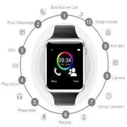 Reloj Teléfono A1 Bluetooth Reloj Inteligente Pantalla Táctil Reloj Teléfono Sim Deporte Podómetro con Cámara Smartwatch para Teléfono Inteligente Android Reloj Teléfono A1 Bluetooth Reloj Inteligente Pantalla Táctil Reloj Teléfono Sim Deporte Podómetro con Cámara Smartwatch para Teléfono Inteligente Android