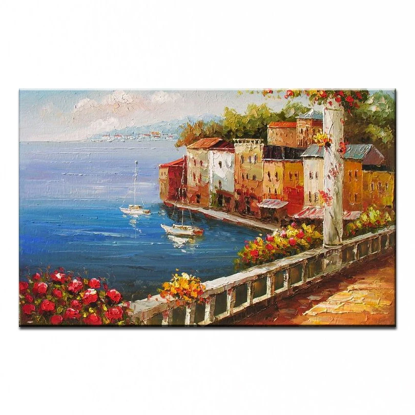 

NEW 100% hand-painted oil painting high quality wall landscape pictures for living room DM-15110312