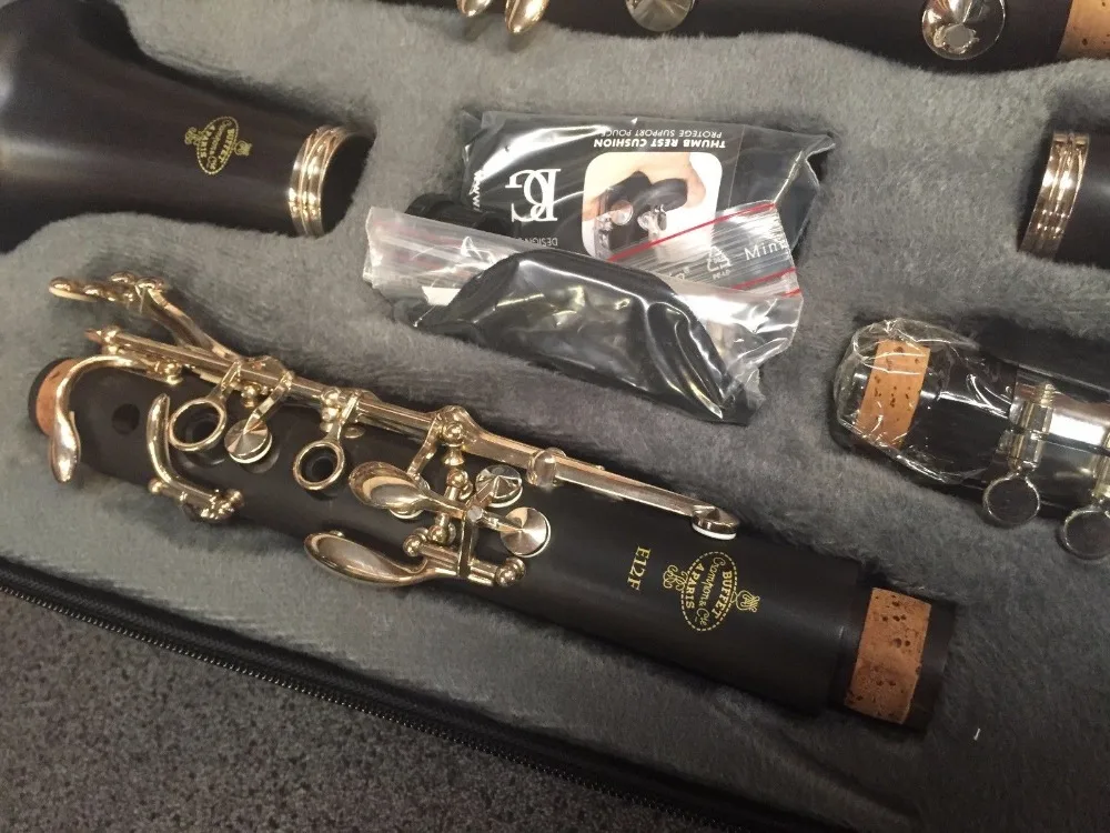 New Intermediate Professional Wood Clarinet E12F Mouthpiece Accessories Sandalwood Ebony Professional Student Model Bakelite