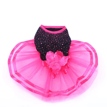 

Dog Cat Studded Dress Tutu Big Flower Design Skirt Pet Puppy Spring/Summer Clothes Apparel