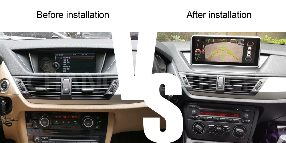 Discount HD Black Android 9 Screen for BMW X1 E84 CIC Built-in CarPlay BT WiFi GPS Multimedia Navigation 1920x720 Support iDrive Aux DVR 3